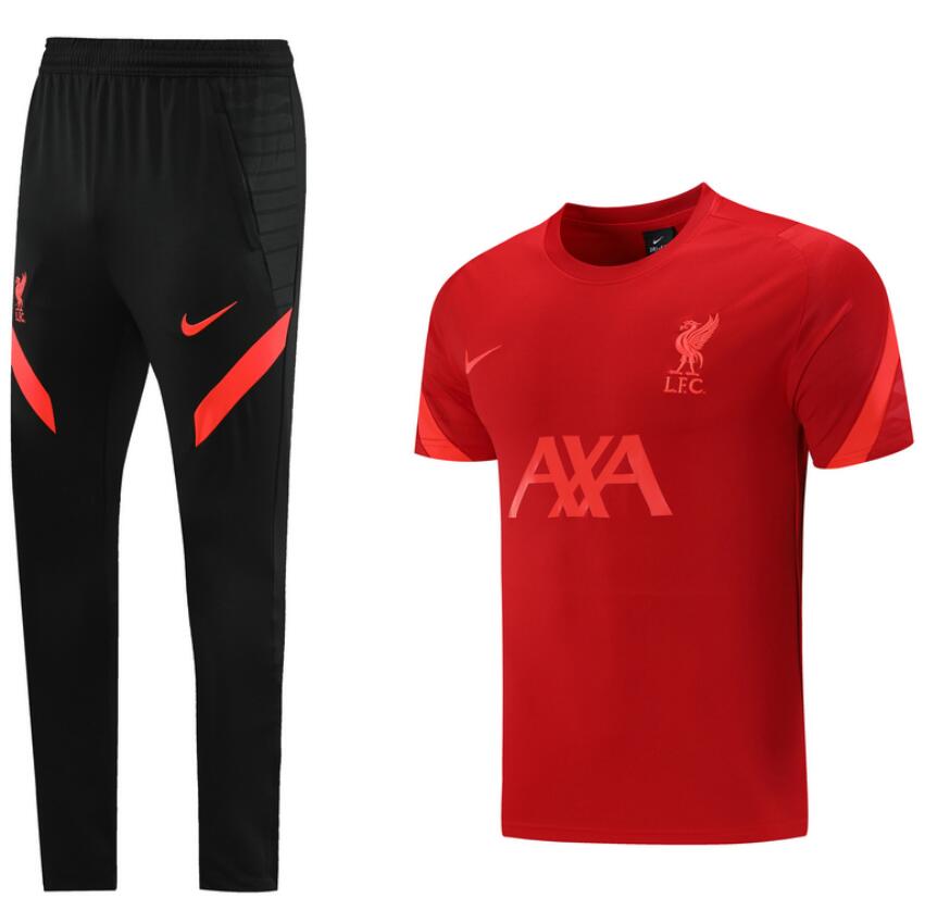 2021/22 Liverpool Red Training Kits Shirt with Pants